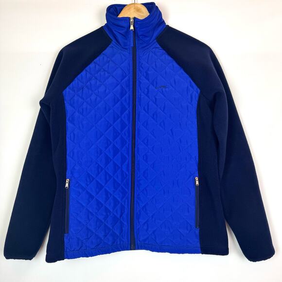 Lauren Ralph Lauren Active Quilted Jacket Fullzip Blue Size Medium - Picture 1 of 5